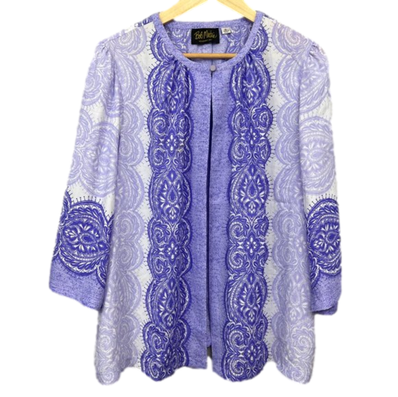 Bob Mackie Other - 🚨For Tannis🚨 Bob Mackie Wearable Art Purple White Size XL